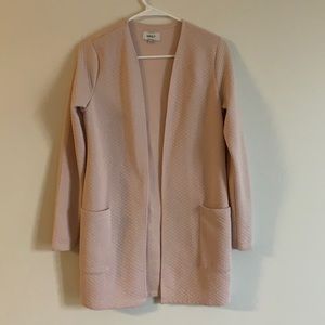 SOFT PINK CARDIGAN WITH POCKETS